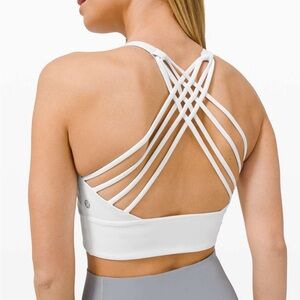 Lululemon Free to Be High-Neck Longline Bra White Size 4
